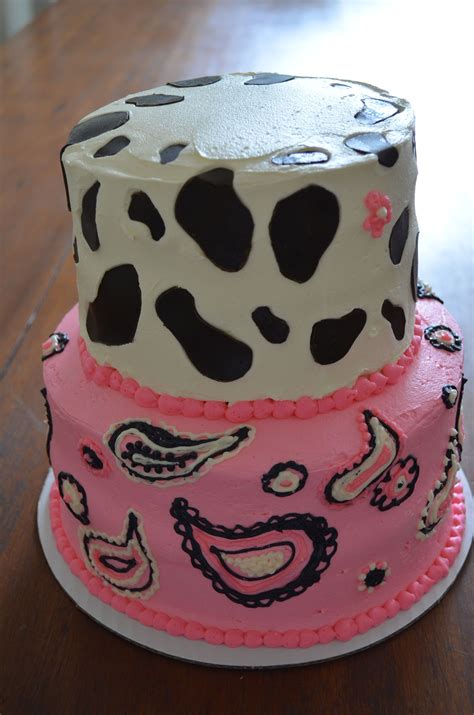 cow print birthday cake